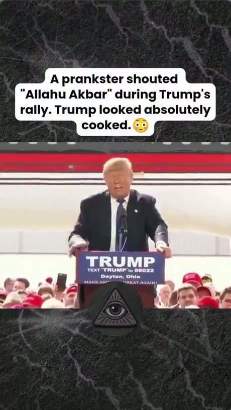 Donald Trump Reacts to Prankster Shouting During Rally
