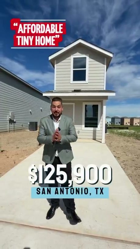 Real Estate Agent Tours a Compact Tiny Home