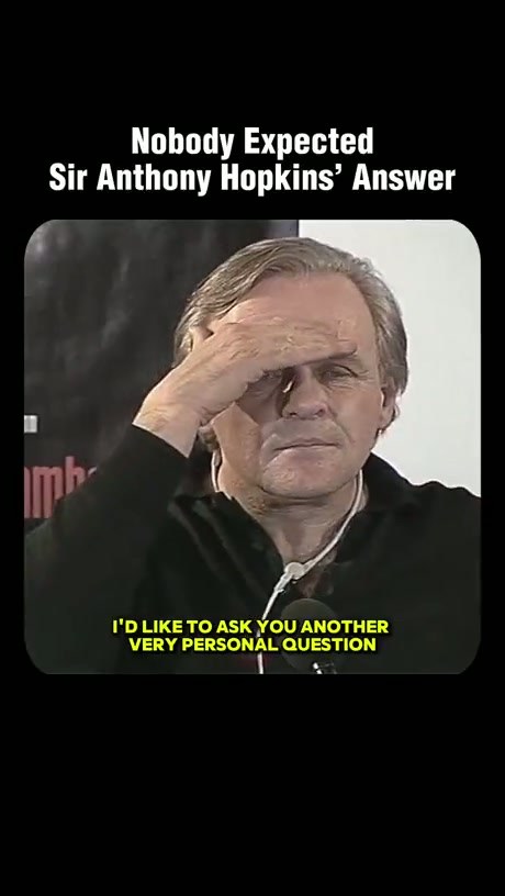 Sir Anthony Hopkins Delivers a Chilling Response During a Press Conference