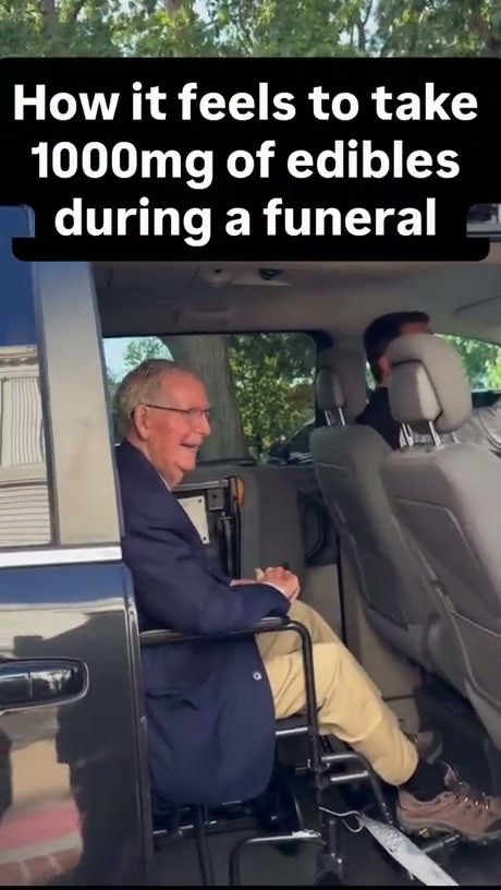 Mitch McConnell's Unusual Exit from a Vehicle