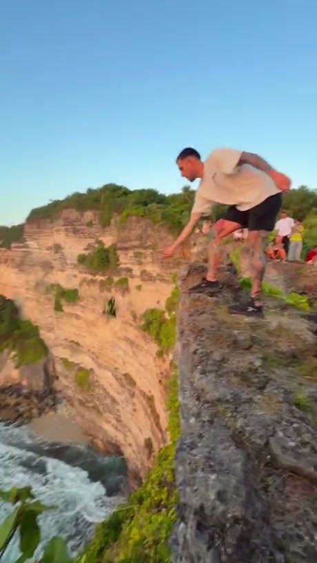 High-Speed FPV Drone Dive Over Coastal Cliffs