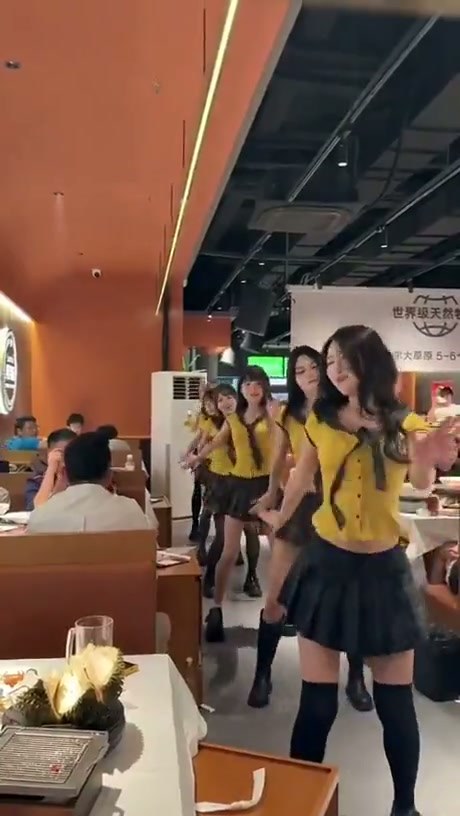 Restaurant Staff Perform Choreographed Dance for Diners