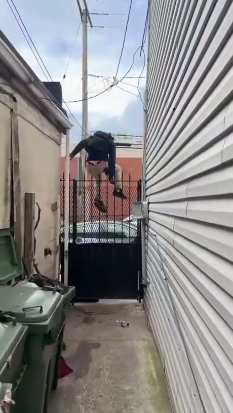 Fence Climbing Attempt Goes Wrong