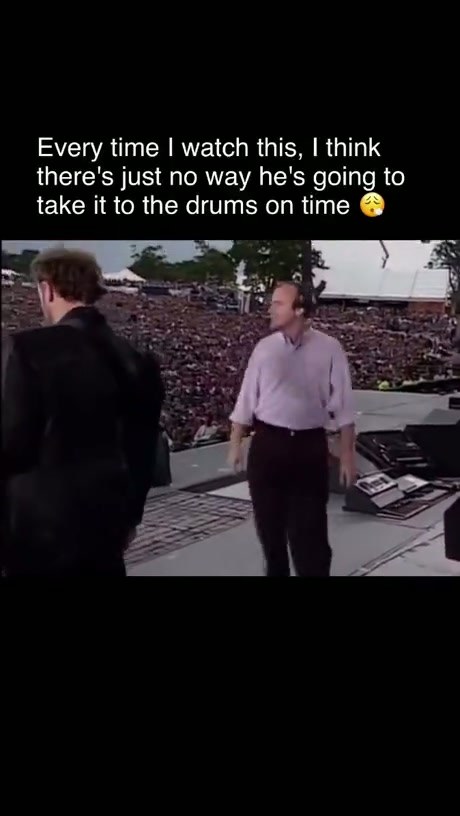 Phil Collins Delivers an Iconic Drum Solo Live on Stage