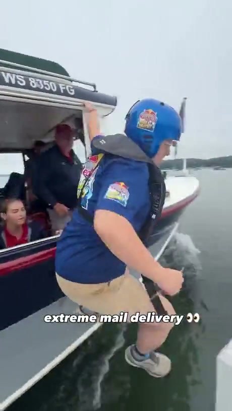 A Risky Leap for an Extreme Mail Delivery Stunt