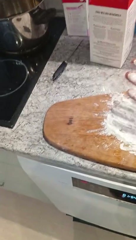 German Shepherd Gets a Flour-Based 'Marking' on Its Face