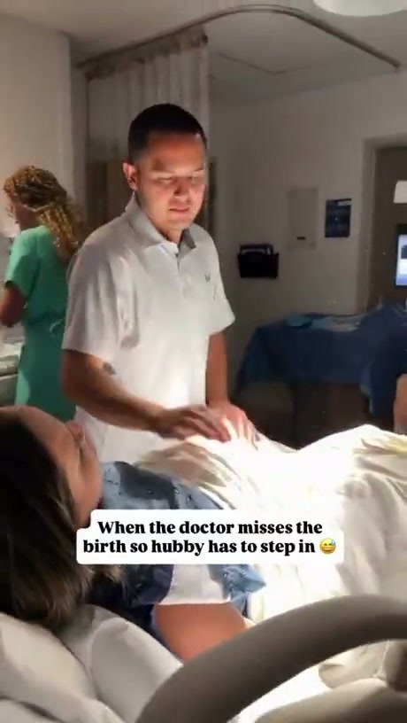 He is kind of an obstetrician himself! - Video