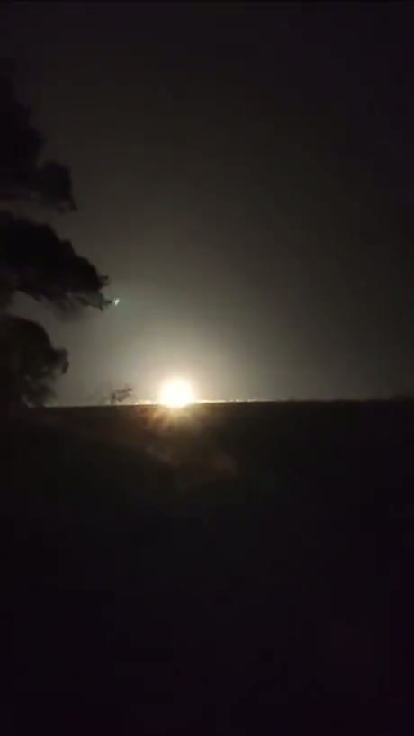 Nighttime Footage Shows Aerial Object Launch