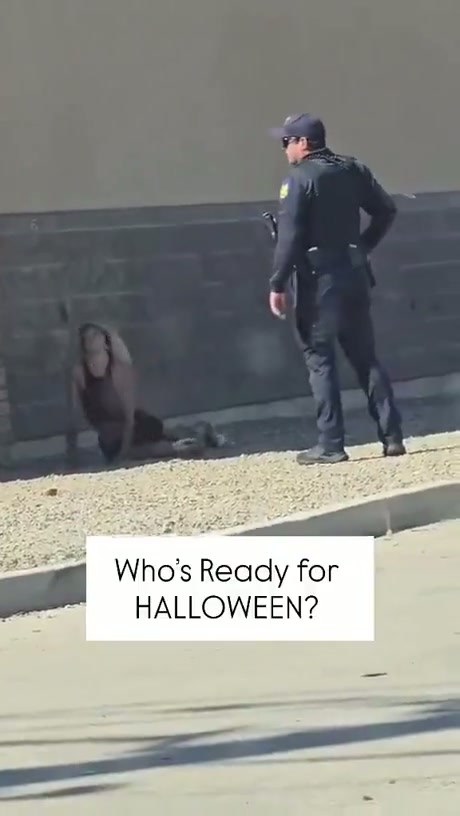 Police Officer Observes Person Moving Erratically Outdoors